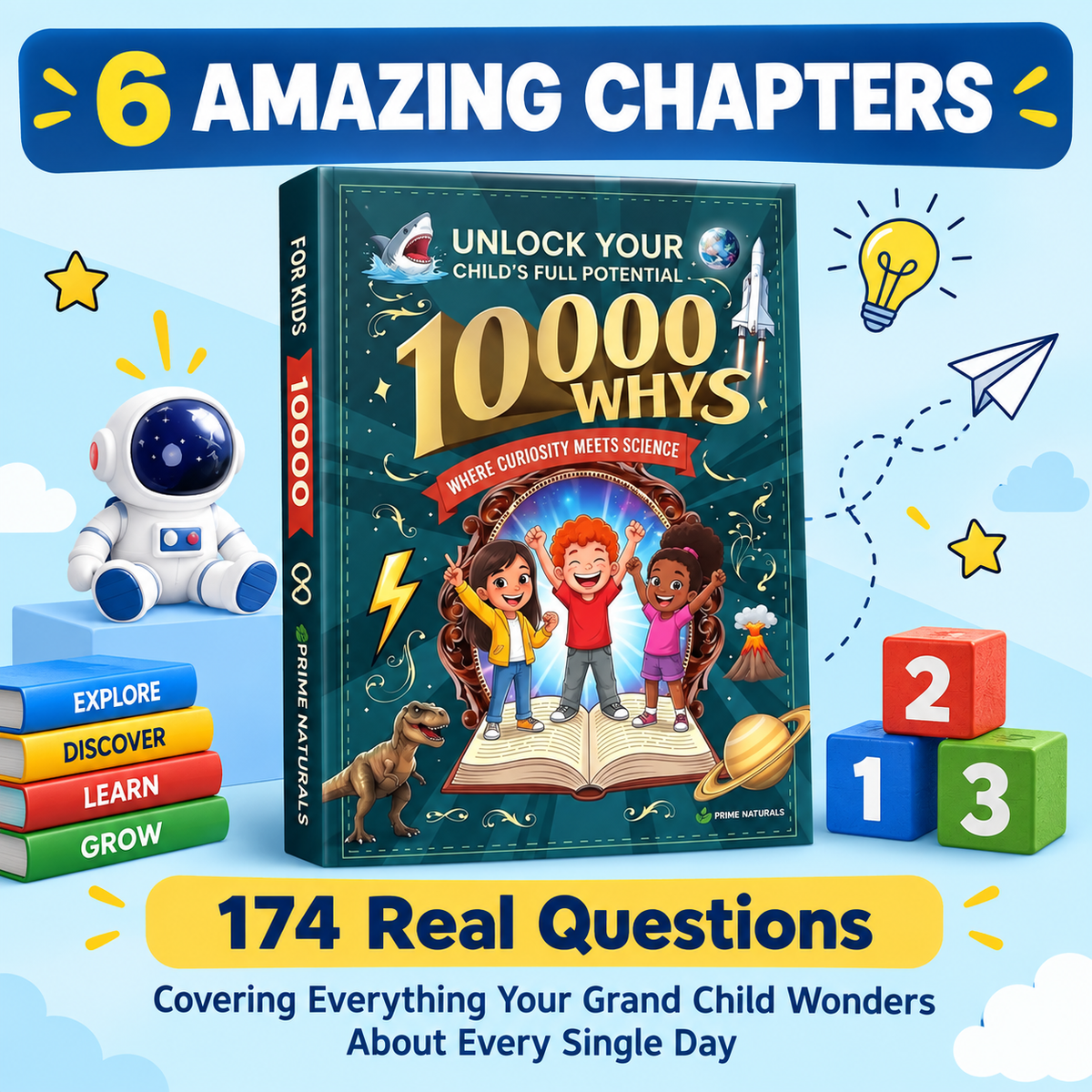 Kid's Encyclopedia "10,000 Whys" - Unlock Your Child's Full Potential Screen Free
