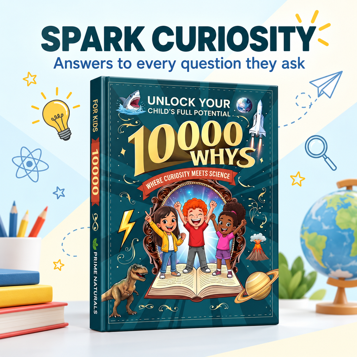 Kid's Encyclopedia "10,000 Whys" - Unlock Your Child's Full Potential Screen Free
